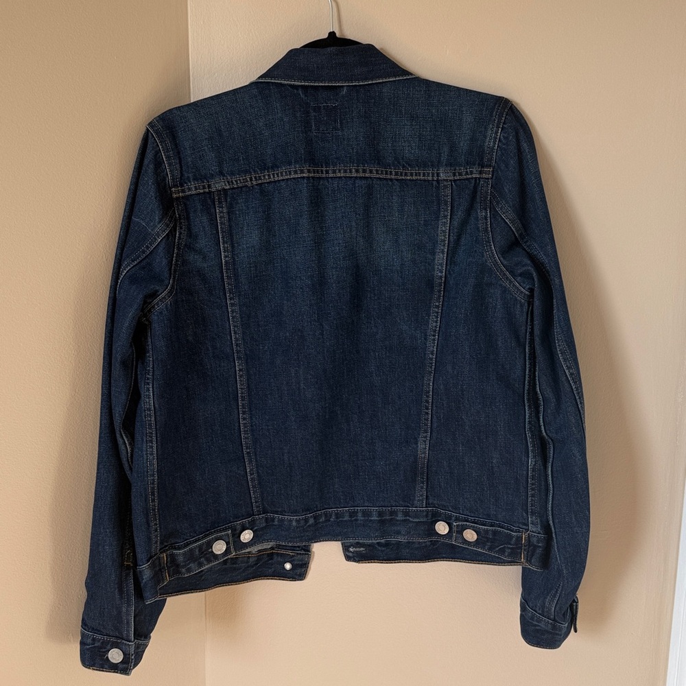 NWOT GAP Icon Denim Jacket, Dark Wash, Medium - Picture 4 of 4